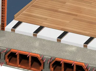 Sistema ChovACUSTIC para pavimento com soalho sobre ripado